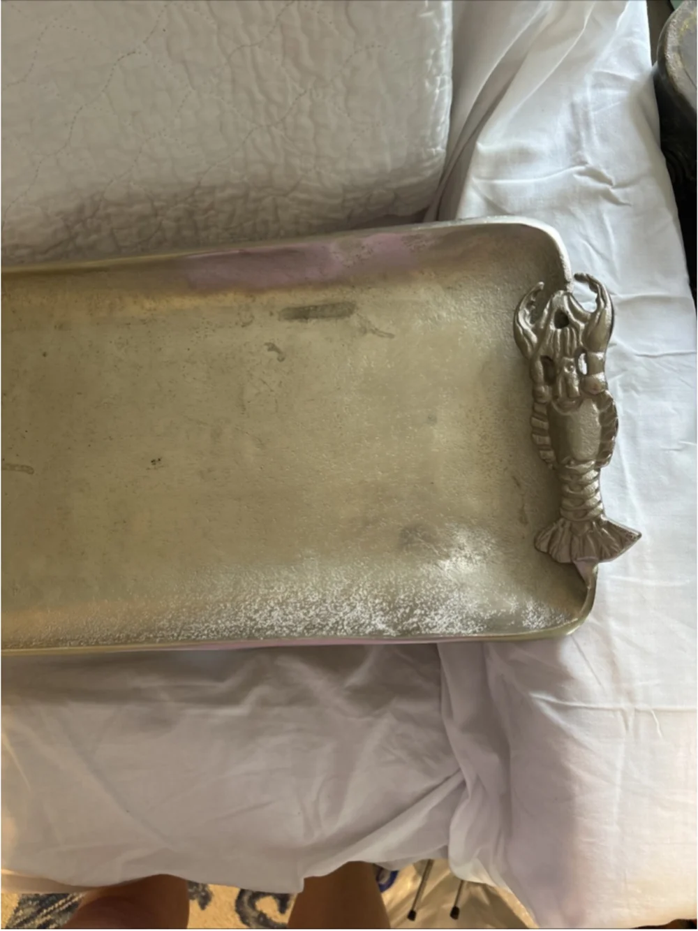 Portofino Home Silver Crawfish Tray 1067